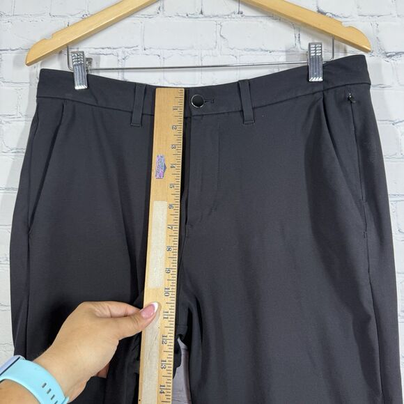 Lululemon ABC Commission Pant Slim Men Size 32x31 Black Stretch Chino Preppy - Picture 6 of 16